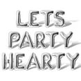 thumbnail image 1 of Letter Balloons - LETS PARTY HEARTY 16" Inch Alphabet Letters Foil Mylar Balloon Galentines Day Party Banner (Silver), 1 of 5