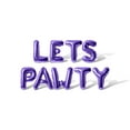 thumbnail image 1 of Letter Balloons - LETS PAWTY 16" Inch Alphabet Letters Foil Mylar Balloon Birthday or Pet Adoption Party Banner (Purple), 1 of 5