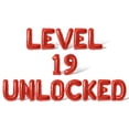 thumbnail image 1 of Letter Balloons - LEVEL 19 UNLOCKED 16" Inch Alphabet Letters Foil Mylar Balloon 19th Birthday Party Banner (Red), 1 of 5