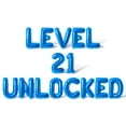 thumbnail image 1 of Letter Balloons - LEVEL 21 UNLOCKED 16" Inch Alphabet Letters Foil Mylar Balloon 21st Birthday Party Banner (Blue), 1 of 5