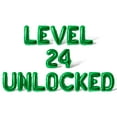 thumbnail image 1 of Letter Balloons - LEVEL 24 UNLOCKED 16" Inch Alphabet Letters Foil Mylar Balloon 24th Birthday Party Banner (Green), 1 of 5