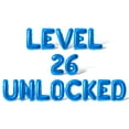 thumbnail image 1 of Letter Balloons - LEVEL 26 UNLOCKED 16" Inch Alphabet Letters Foil Mylar Balloon 26th Birthday Party Banner (Blue), 1 of 5
