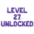 thumbnail image 1 of Letter Balloons - LEVEL 27 UNLOCKED 16" Inch Alphabet Letters Foil Mylar Balloon 27th Birthday Party Banner (Purple), 1 of 5