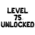 thumbnail image 1 of Letter Balloons - LEVEL 75 UNLOCKED 16" Inch Alphabet Letters Foil Mylar Balloon 75th Birthday Party Banner (Black), 1 of 5