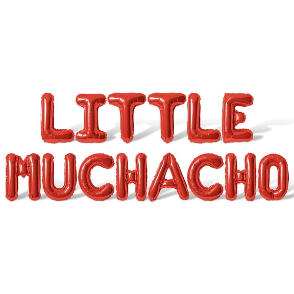 Letter Balloons - LITTLE MUCHACHO 16" Inch Alphabet Letters Foil Mylar Balloon Baby Shower Party Banner (Red)