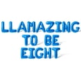 thumbnail image 1 of Letter Balloons - LLAMAZING TO BE EIGHT 16" Inch Alphabet Letters Foil Mylar Balloon 8th Birthday Party Banner (Blue), 1 of 5