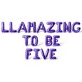 thumbnail image 1 of Letter Balloons - LLAMAZING TO BE FIVE 16" Inch Alphabet Letters Foil Mylar Balloon 5th Birthday Party Banner (Purple), 1 of 5