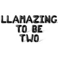 thumbnail image 1 of Letter Balloons - LLAMAZING TO BE TWO 16" Inch Alphabet Letters Foil Mylar Balloon 2nd Birthday Party Banner (Black), 1 of 5