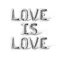 thumbnail image 1 of Letter Balloons - LOVE IS LOVE 16" Inch Alphabet Letters Foil Mylar Balloon Pride Day Party Banner (Silver), 1 of 5
