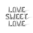 thumbnail image 1 of Letter Balloons - LOVE SWEET LOVE 16" Inch Alphabet Letters Foil Mylar Balloon Valentine's Day Party Banner (Silver), 1 of 5