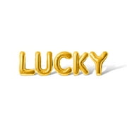 Letter Balloons - LUCKY 16" Inch Alphabet Letters Foil Mylar Balloon St. Patrick's Day Party Banner (Gold)