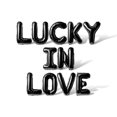 thumbnail image 1 of Letter Balloons - LUCKY IN LOVE 16" Inch Alphabet Letters Foil Mylar Balloon Bachelorette or Bridal Shower Party Banner (Black), 1 of 5