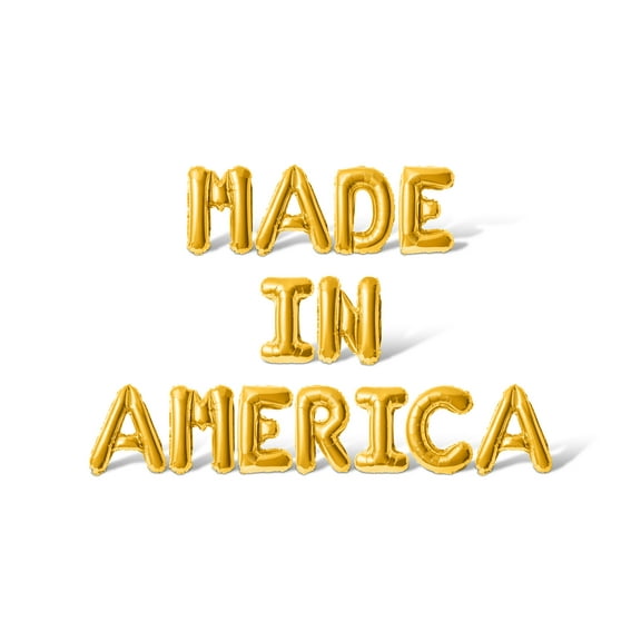 Letter Balloons - MADE IN AMERICA 16" Inch Alphabet Letters Foil Mylar Balloon 4th of July Party Banner (Gold)