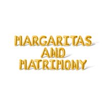 Letter Balloons - MARGARITAS AND MATRIMONY 16" Inch Alphabet Letters Foil Mylar Balloon Bachelorette or Bridal Shower Party Banner (Gold)