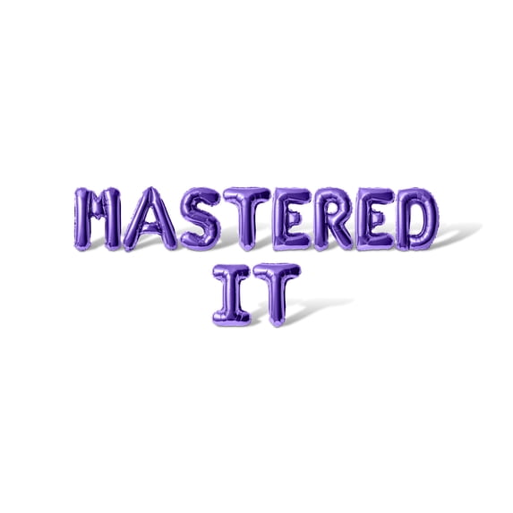 Letter Balloons - MASTERED IT 16" Inch Alphabet Letters Foil Mylar Balloon Master's Degree Graduation Party Banner (Purple)