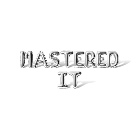 Letter Balloons - MASTERED IT 16" Inch Alphabet Letters Foil Mylar Balloon Master's Degree Graduation Party Banner (Silver)