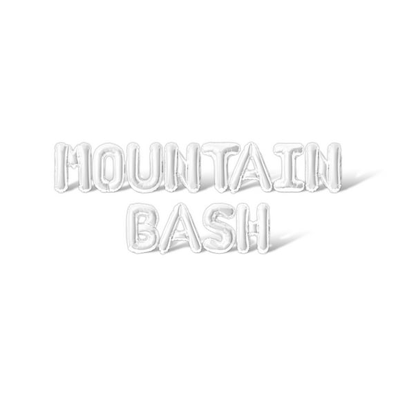 Letter Balloons - MOUNTAIN BASH 16" Inch Alphabet Letters Foil Mylar Balloon Bachelorette or Bridal Shower Party Banner (White)