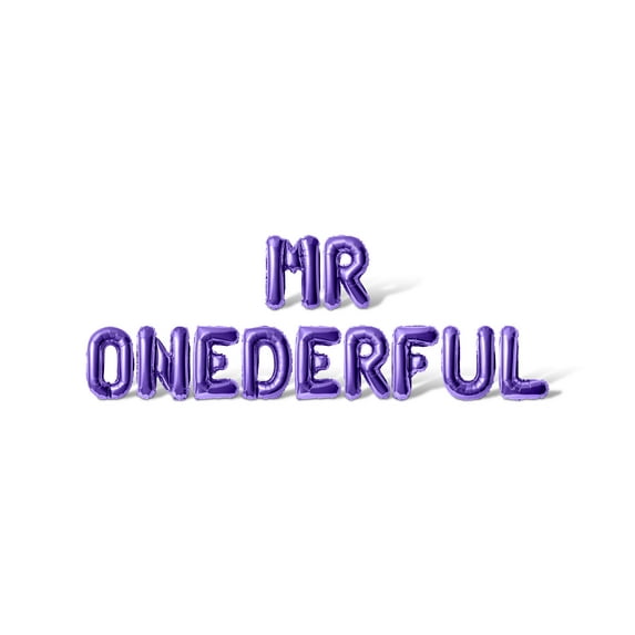 Letter Balloons - MR ONEDERFUL 16" Inch Alphabet Letters Foil Mylar Balloon Birthday Party Banner (Purple)