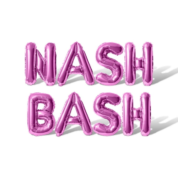 Letter Balloons - NASH BASH 16" Inch Alphabet Letters Foil Mylar Balloon Birthday Party Banner (Pink)