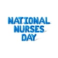 thumbnail image 1 of Letter Balloons - NATIONAL NURSES DAY 16" Inch Alphabet Letters Foil Mylar Balloon Nurse Appreciation Party Banner (Blue), 1 of 5