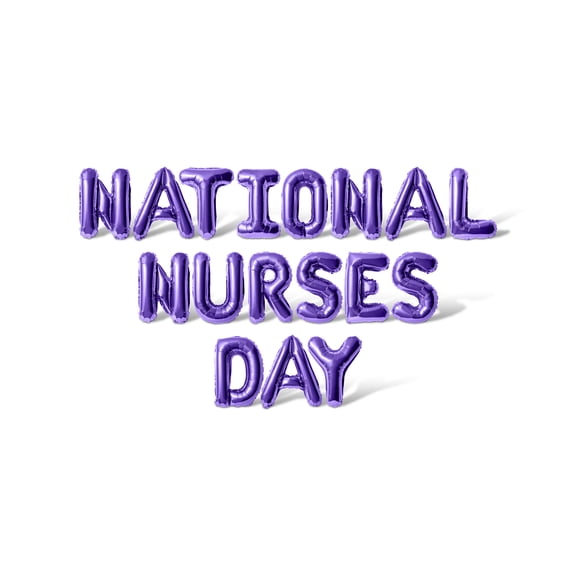 Letter Balloons - NATIONAL NURSES DAY 16" Inch Alphabet Letters Foil Mylar Balloon Nurse Appreciation Party Banner (Purple)