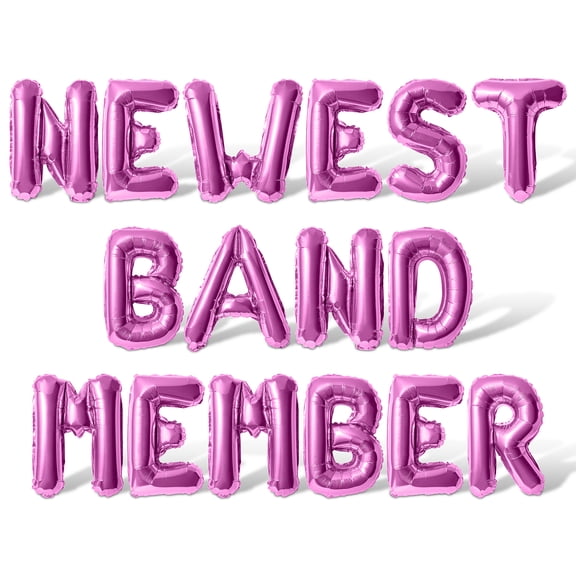 Letter Balloons - NEWEST BAND MEMBER 16" Inch Alphabet Letters Foil Mylar Balloon Baby Shower Party Banner (Pink)