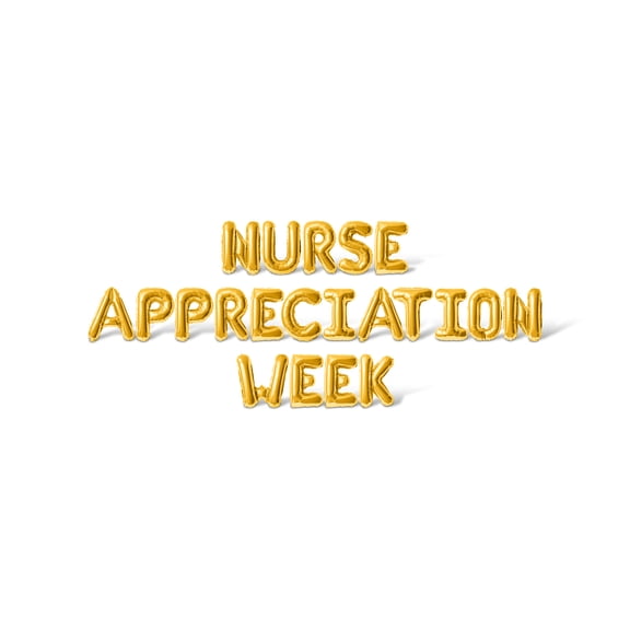 Letter Balloons - NURSE APPRECIATION WEEK 16" Inch Alphabet Letters Foil Mylar Balloon Nurse Appreciation Party Banner (Gold)