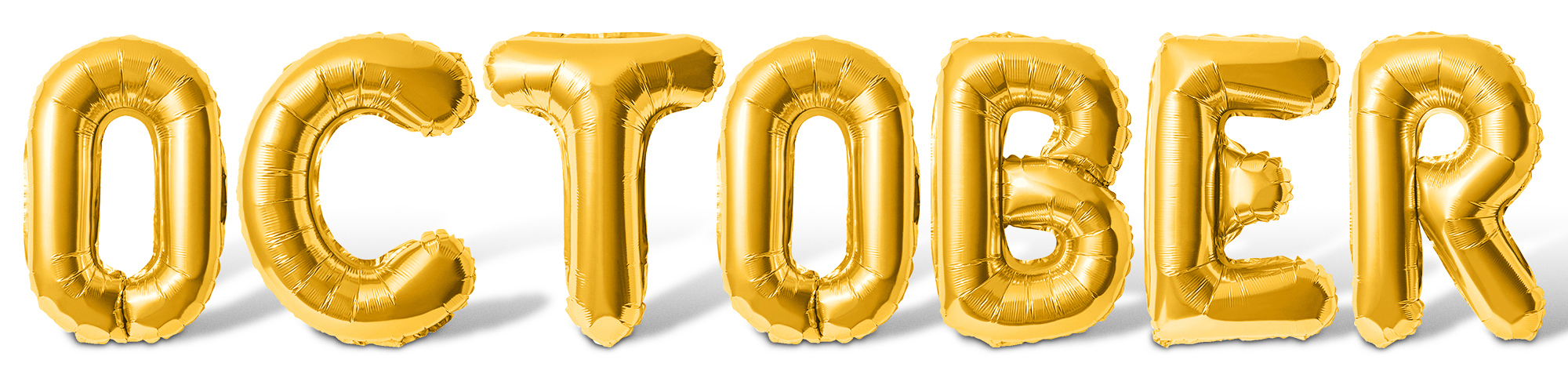 October Birthdat Lettering Letter Balloons - OCTOBER 16