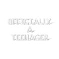 thumbnail image 1 of Letter Balloons - OFFICIALLY A TEENAGER 16" Inch Alphabet Letters Foil Mylar Balloon Birthday Party Banner (White), 1 of 5