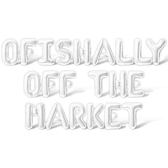 Letter Balloons - OFISHALLY OFF THE MARKET 16" Inch Alphabet Letters Foil Mylar Balloon Graduation Party Banner (White)