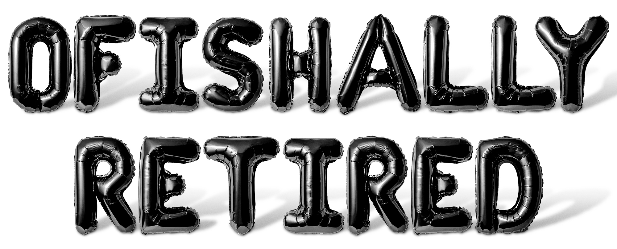 Letter Balloons - OFISHALLY RETIRED 16" Inch Alphabet Letters Foil Mylar Balloon Retirement Party Banner (Black)