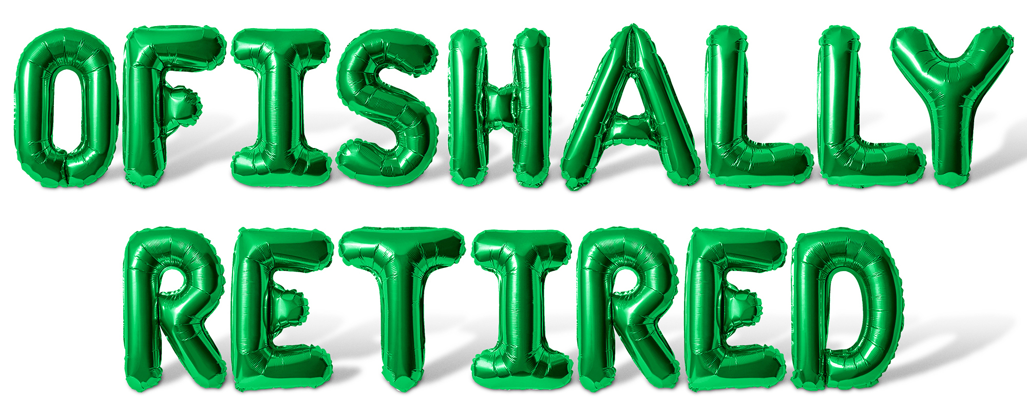 Letter Balloons - OFISHALLY RETIRED 16" Inch Alphabet Letters Foil Mylar Balloon Retirement Party Banner (Green)