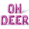 thumbnail image 1 of Letter Balloons - OH DEER 16" Inch Alphabet Letters Foil Mylar Balloon Baby Shower Party Banner (Pink), 1 of 5