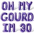 thumbnail image 1 of Letter Balloons - OH MY GOURD IM 30 16" Inch Alphabet Letters Foil Mylar Balloon 30th Birthday Party Banner (Purple), 1 of 5
