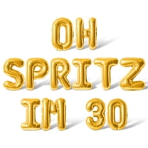 Letter Balloons - OH SPRITZ IM 30 16" Inch Alphabet Letters Foil Mylar Balloon 30th Birthday Party Banner (Gold)