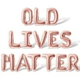 thumbnail image 1 of Letter Balloons - OLD LIVES MATTER 16" Inch Alphabet Letters Foil Mylar Balloon Senior Birthday Party Banner (Rose Gold), 1 of 5