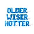 thumbnail image 1 of Letter Balloons - OLDER WISER HOTTER 16" Inch Alphabet Letters Foil Mylar Balloon Birthday Party Banner (Blue), 1 of 5