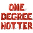 thumbnail image 1 of Letter Balloons - ONE DEGREE HOTTER 16" Inch Alphabet Letters Foil Mylar Balloon Graduation Party Banner (Red), 1 of 5