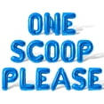 thumbnail image 1 of Letter Balloons - ONE SCOOP PLEASE16" Inch Alphabet Letters Foil Mylar Balloon 1st Birthday Party Banner (Blue), 1 of 5