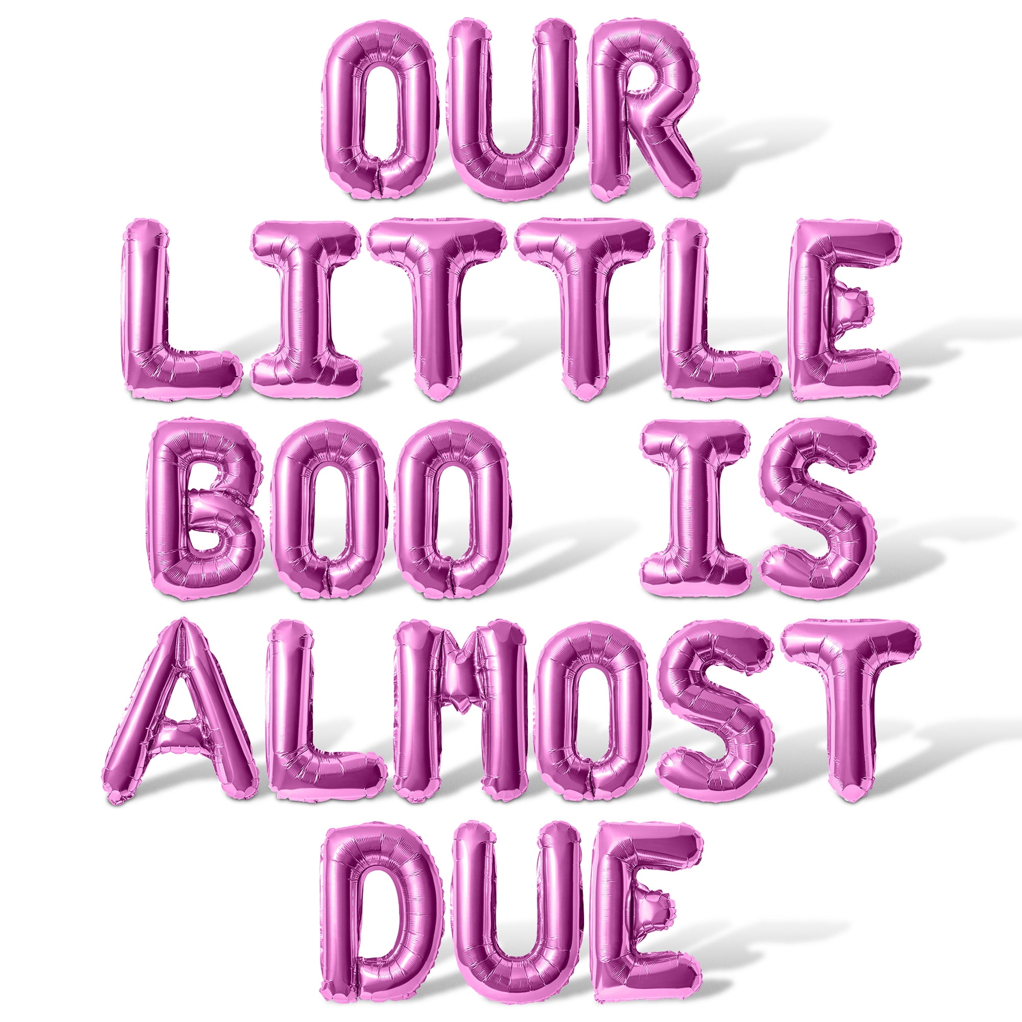 Letter Balloons - OUR LITTLE BOO IS ALMOST DUE 16