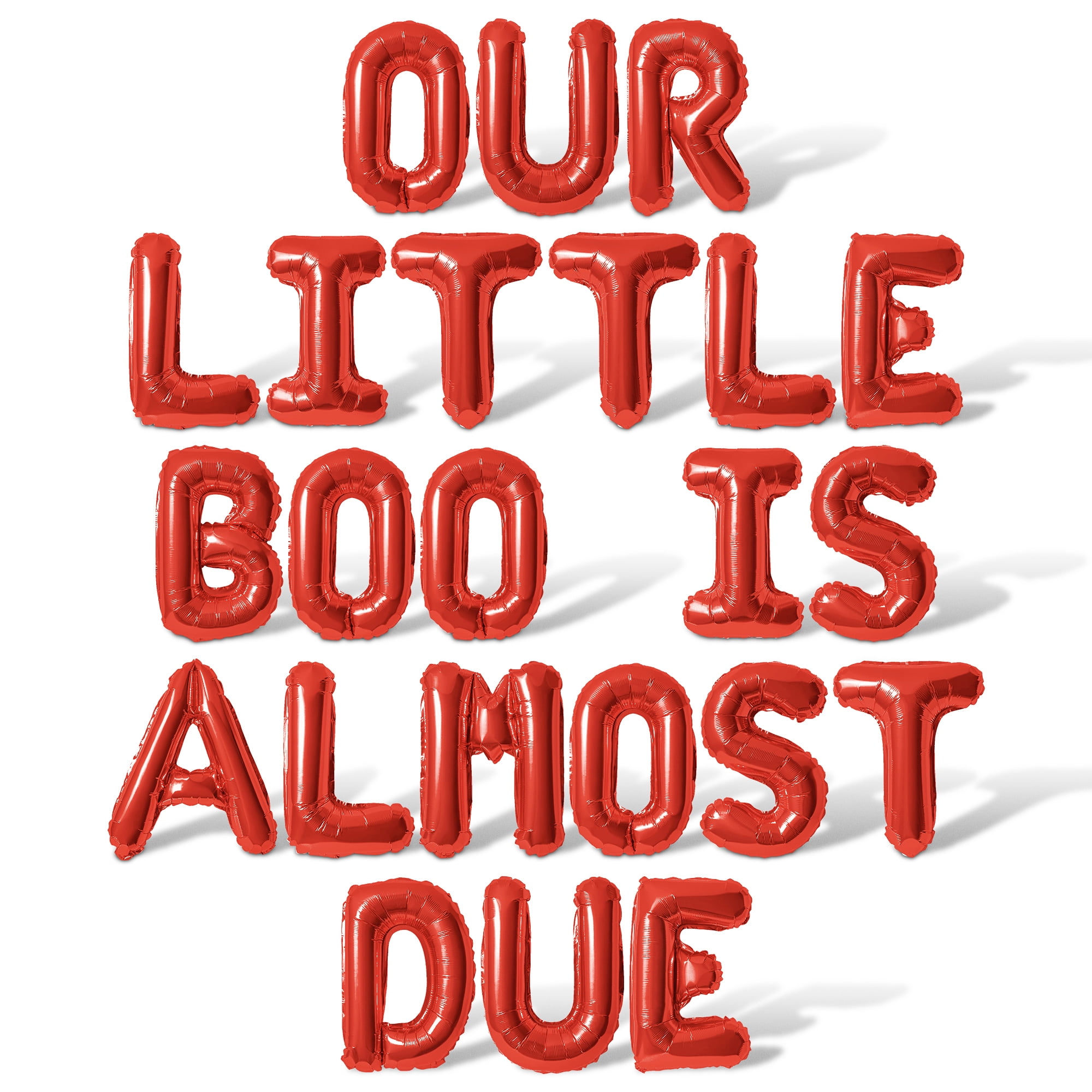 Letter Balloons - OUR LITTLE BOO IS ALMOST DUE 16