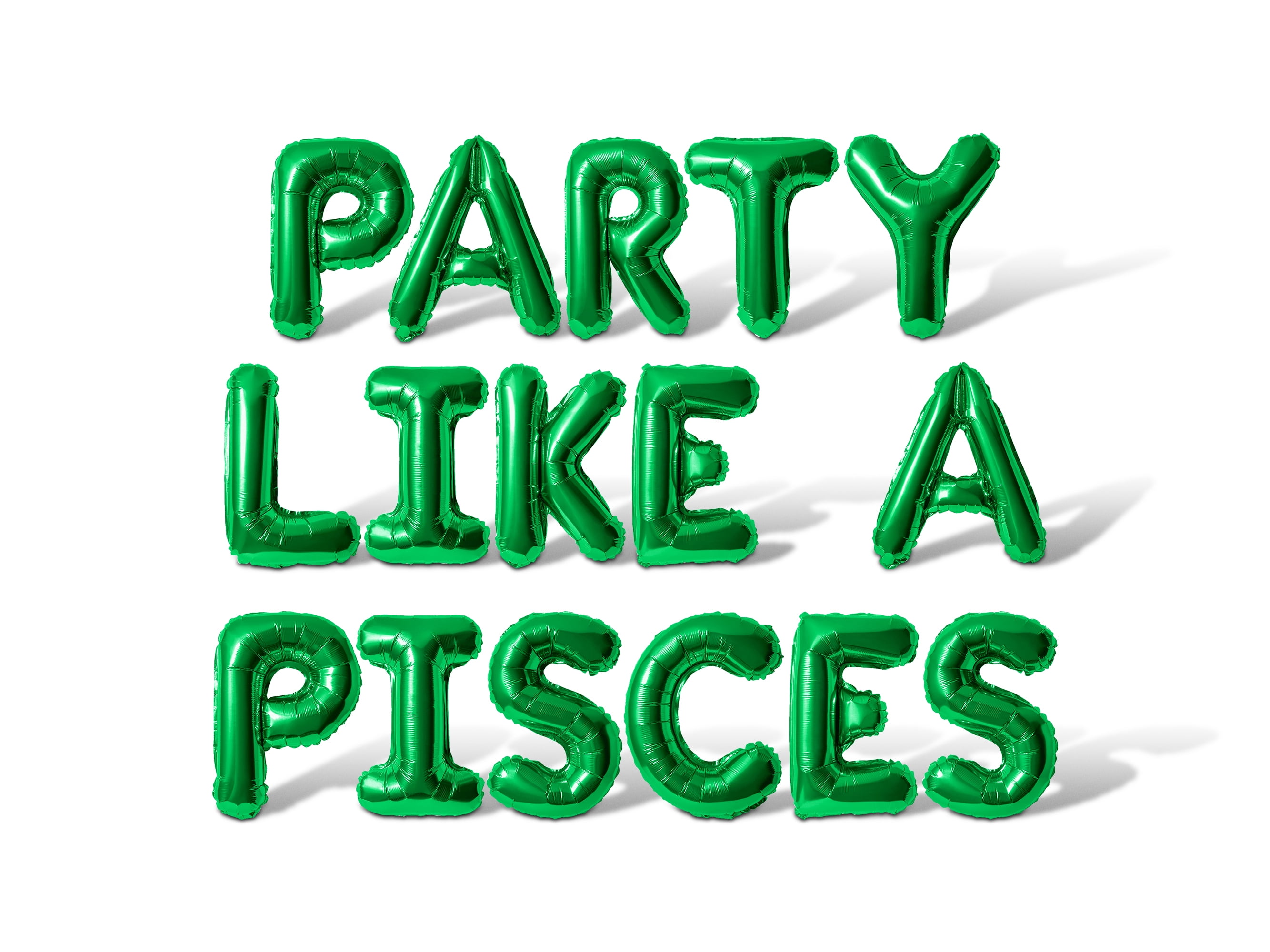 Letter Balloons - PARTY LIKE A PISCES 16" Inch Alphabet Letters Foil Mylar Balloon Birthday Party Banner (Green)