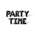 thumbnail image 1 of Letter Balloons - PARTY TIME 16" Inch Alphabet Letters Foil Mylar Balloon Bachelorette or Bridal Shower Party Banner (Black), 1 of 5