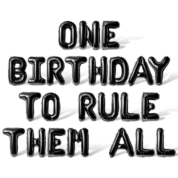 Letter Balloons - PEACE OUT SINGLE DIGITS 16" Inch Alphabet Letters Foil Mylar Balloon 10th Birthday Party Banner (Black)