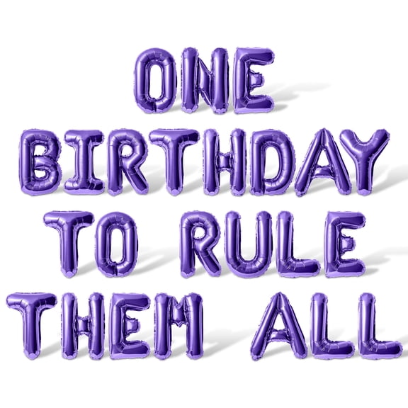 Letter Balloons - PEACE OUT SINGLE DIGITS 16" Inch Alphabet Letters Foil Mylar Balloon 10th Birthday Party Banner (Purple)