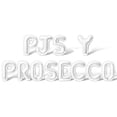 thumbnail image 1 of Letter Balloons - PJS Y PROSECCO 16" Inch Alphabet Letters Foil Mylar Balloon Bachelorette or Bridal Shower Party Banner (White), 1 of 5