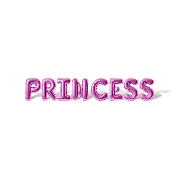Letter Balloons - PRINCESS 16" Inch Alphabet Letters Foil Mylar Balloon Birthday Party Banner (Pink)