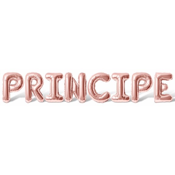 Letter Balloons - PRINCIPE 16" Inch Alphabet Letters Foil Mylar Balloon Birthday Party Banner (Rose Gold)