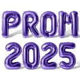 thumbnail image 1 of Letter Balloons - PROM 2025 16" Inch Alphabet Letters Foil Mylar Balloon Prom Party Banner (Purple), 1 of 5