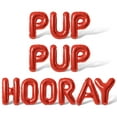 thumbnail image 1 of Letter Balloons - PUP PUP HOORAY 16" Inch Alphabet Letters Foil Mylar Balloon Dog Birthday Party Banner (Red), 1 of 5